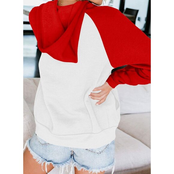 Womens Oversized Zip Up Hoodie Long Sleeve American Flag Casual Jacket - Picture 3 of 3